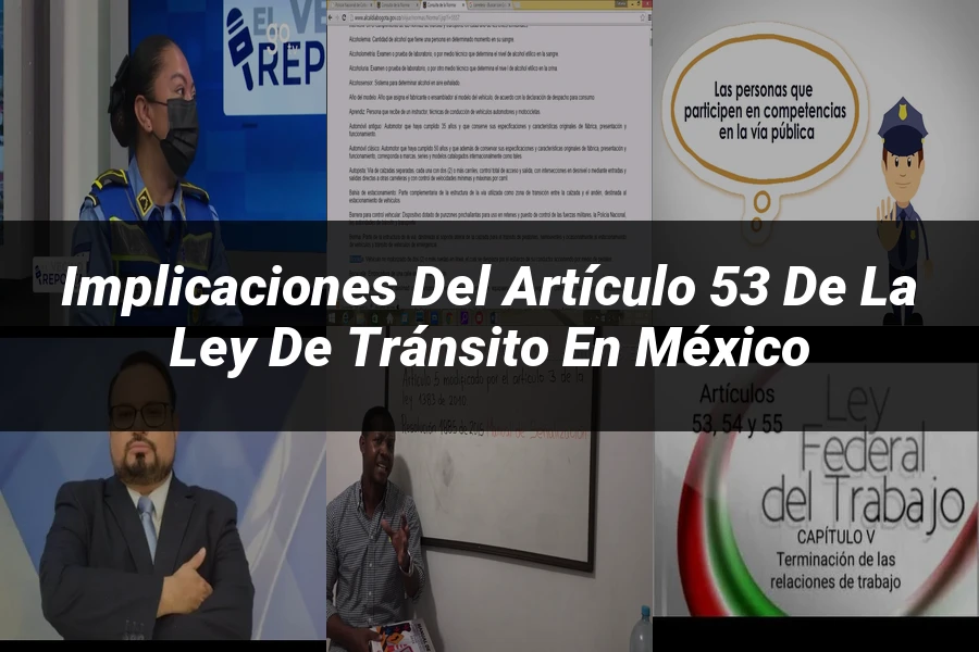 "Implicaciones del artículo 53 de la ley de tránsito en México"