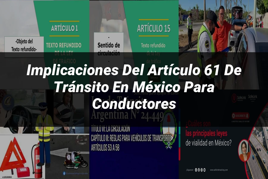 "Implicaciones del artículo 61 de tránsito en México para conductores"