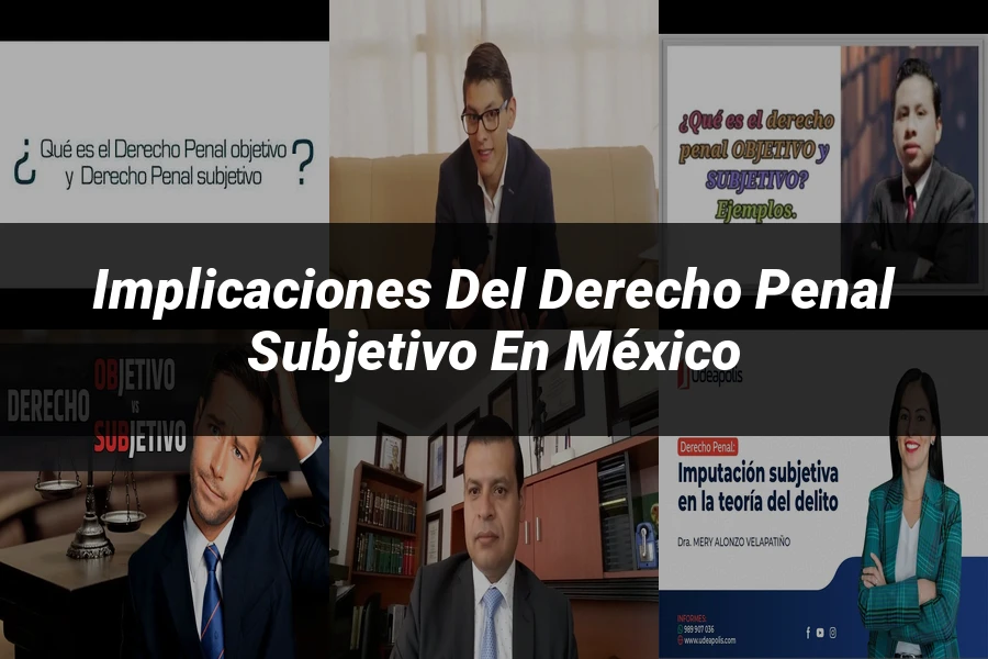 "Implicaciones del derecho penal subjetivo en México"