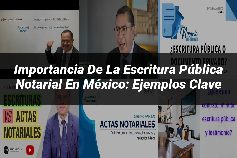 "Importancia de la Escritura Pública Notarial en México: Ejemplos Clave"