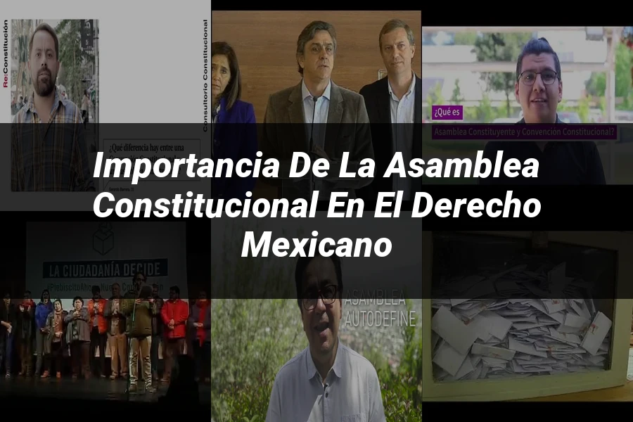 "Importancia de la asamblea constitucional en el derecho mexicano"