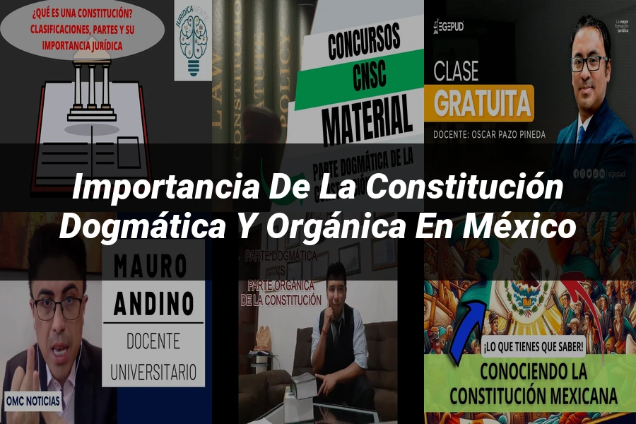 "Importancia de la constitución dogmática y orgánica en México"
