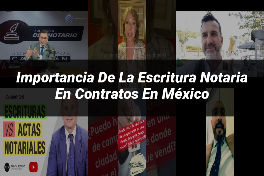"Importancia de la escritura notaria en contratos en México"