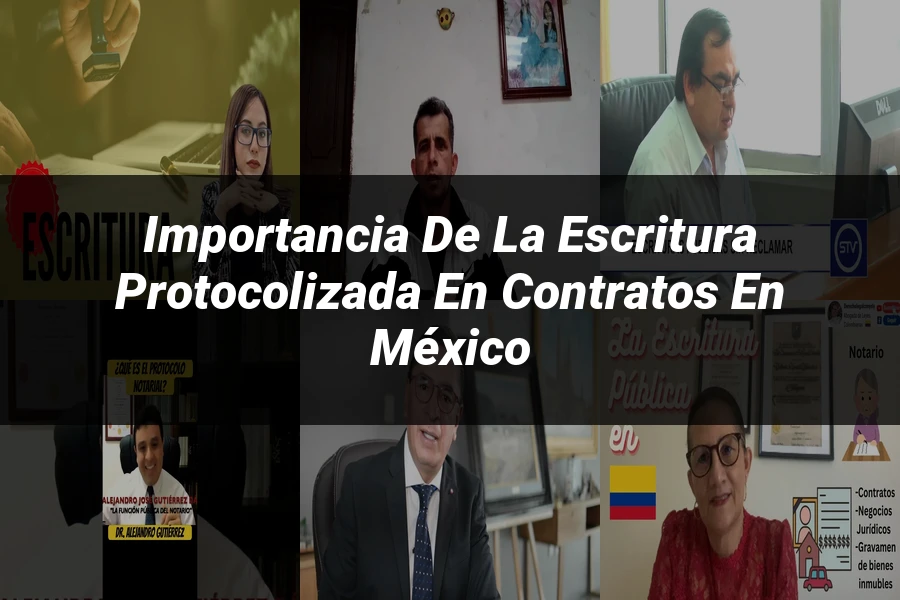 "Importancia de la escritura protocolizada en contratos en México"