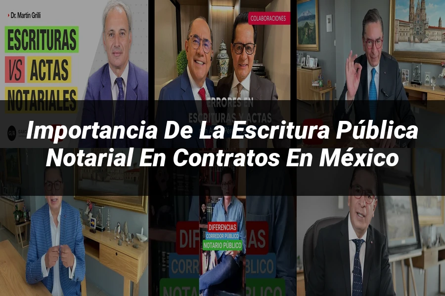 "Importancia de la escritura pública notarial en contratos en México"