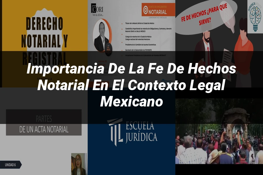 "Importancia de la fe de hechos notarial en el contexto legal mexicano"