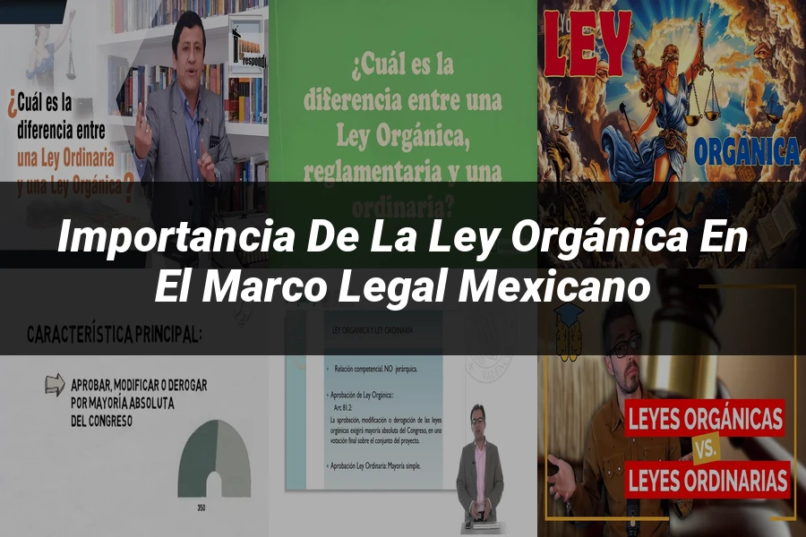 "Importancia de la ley orgánica en el marco legal mexicano"