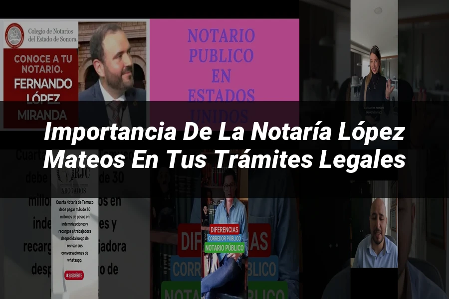 "Importancia de la notaría López Mateos en tus trámites legales"