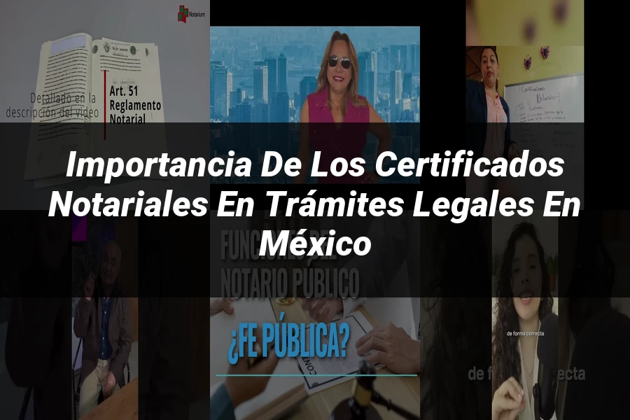 "Importancia de los certificados notariales en trámites legales en México"