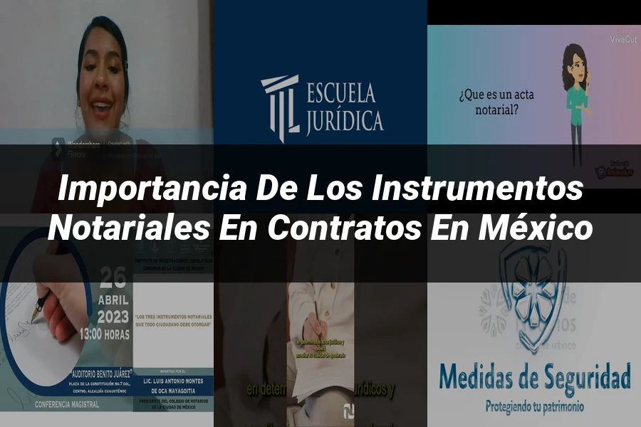"Importancia de los instrumentos notariales en contratos en México"