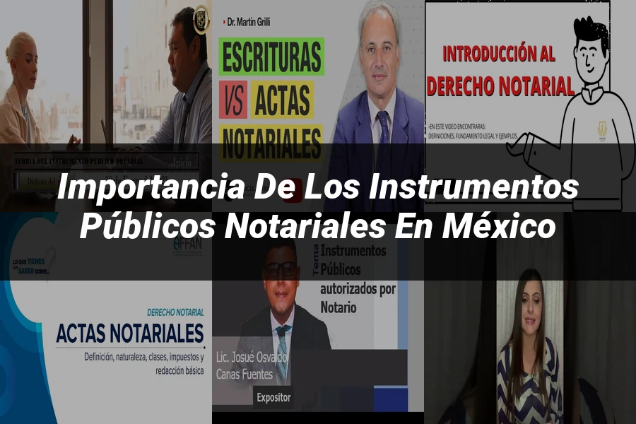 "Importancia de los instrumentos públicos notariales en México"