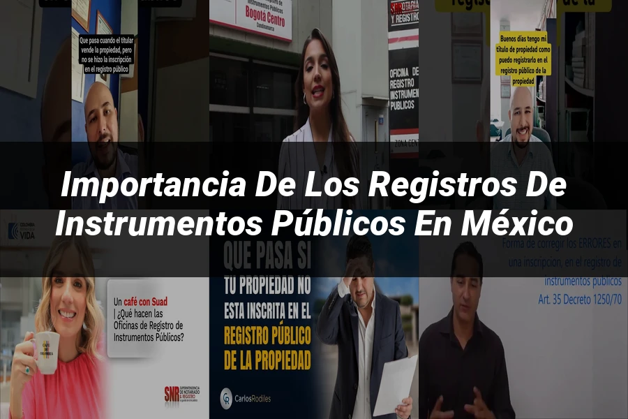 "Importancia de los registros de instrumentos públicos en México"