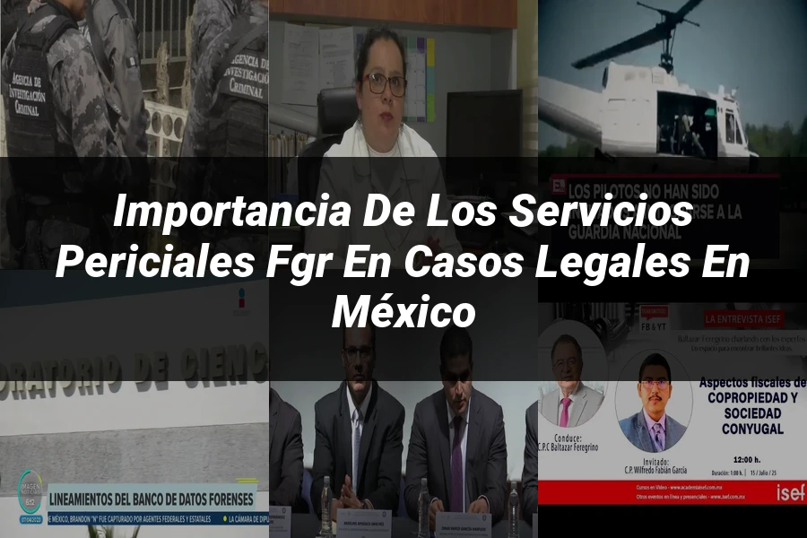 "Importancia de los servicios periciales FGR en casos legales en México"