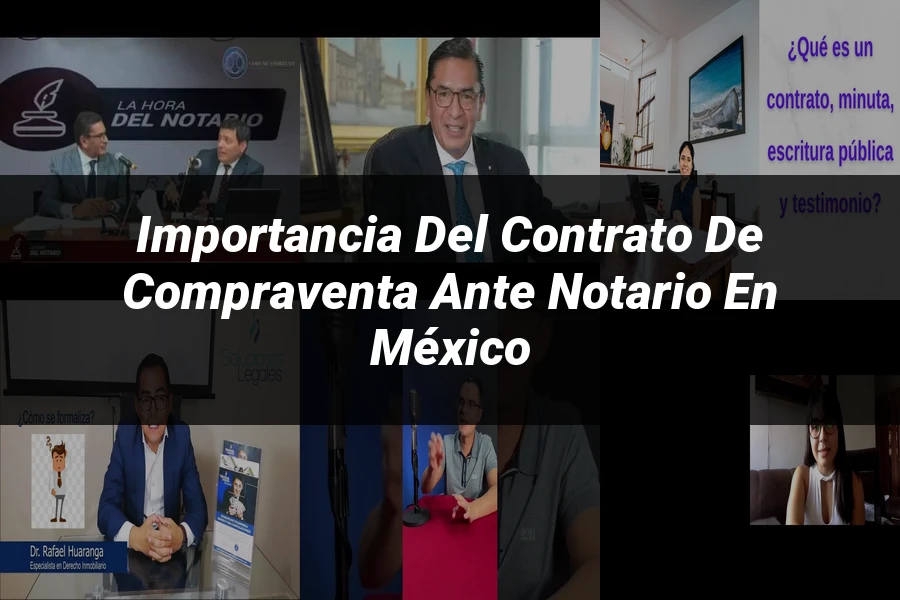 "Importancia del contrato de compraventa ante notario en México"