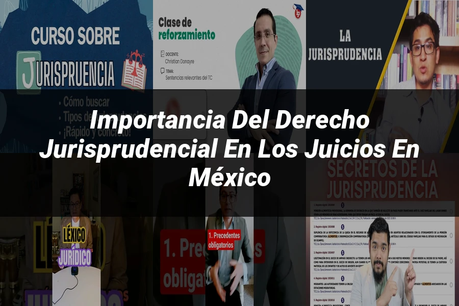 "Importancia del derecho jurisprudencial en los juicios en México"