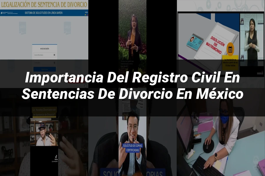 "Importancia del registro civil en sentencias de divorcio en México"