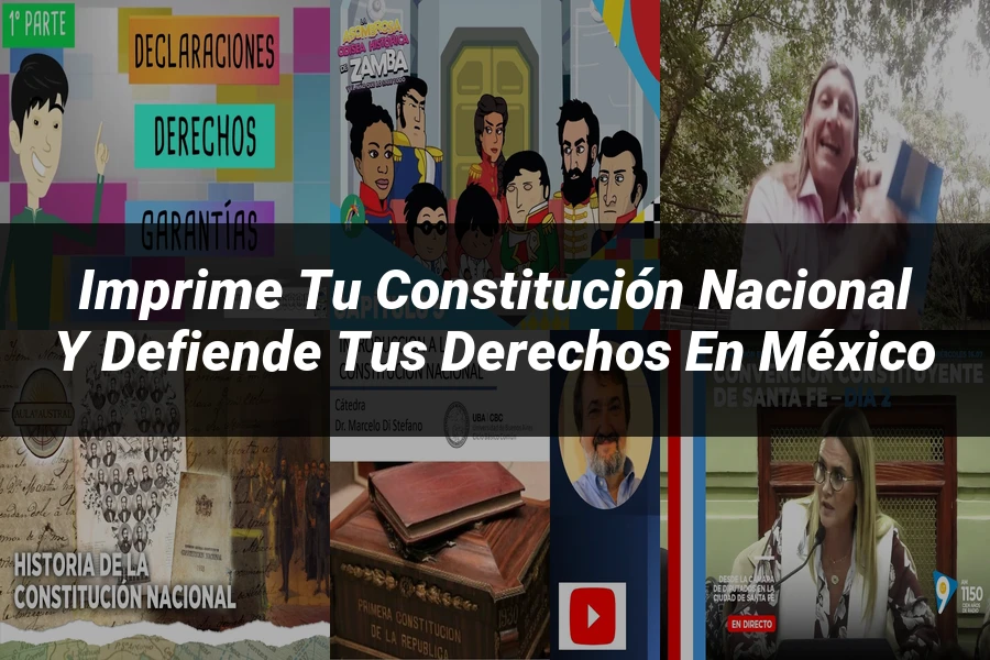 "Imprime tu Constitución Nacional y Defiende tus Derechos en México"