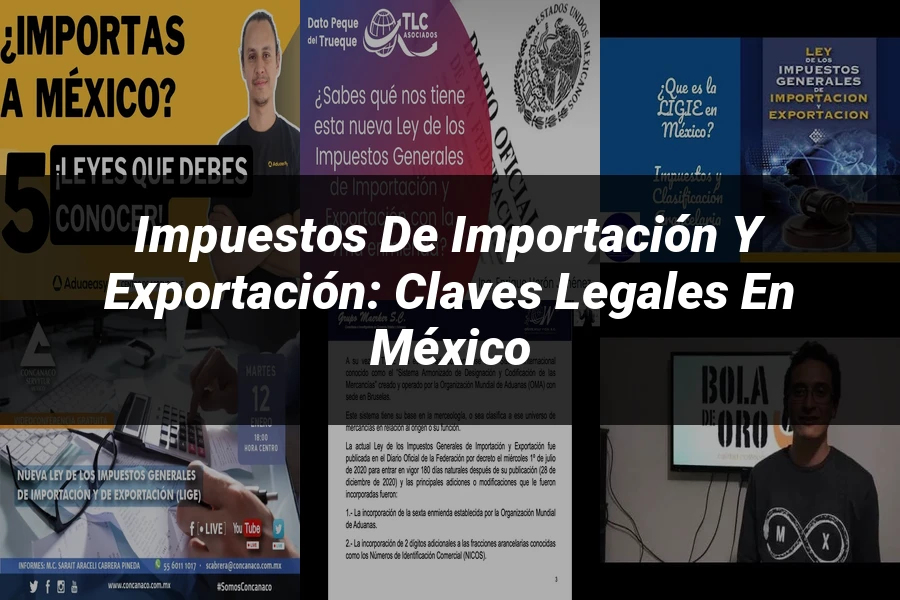 "Impuestos de Importación y Exportación: Claves Legales en México"