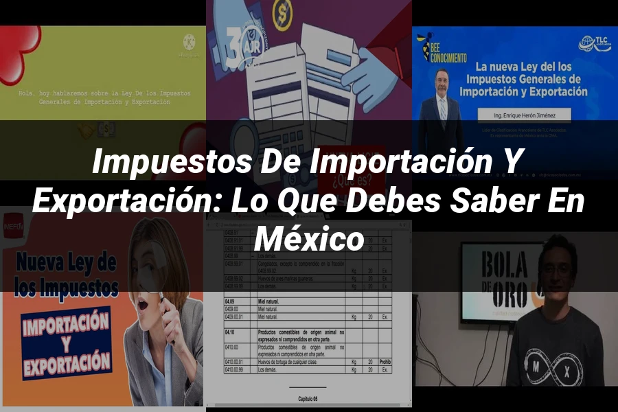 "Impuestos de importación y exportación: lo que debes saber en México"