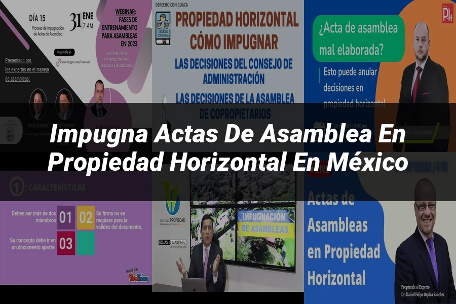 "Impugna Actas de Asamblea en Propiedad Horizontal en México"