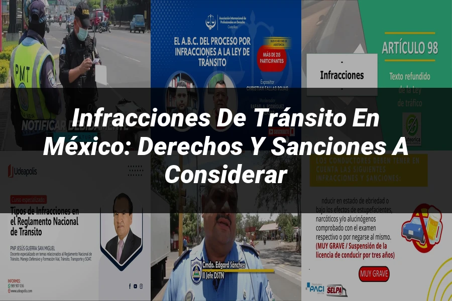 "Infracciones de tránsito en México: derechos y sanciones a considerar"