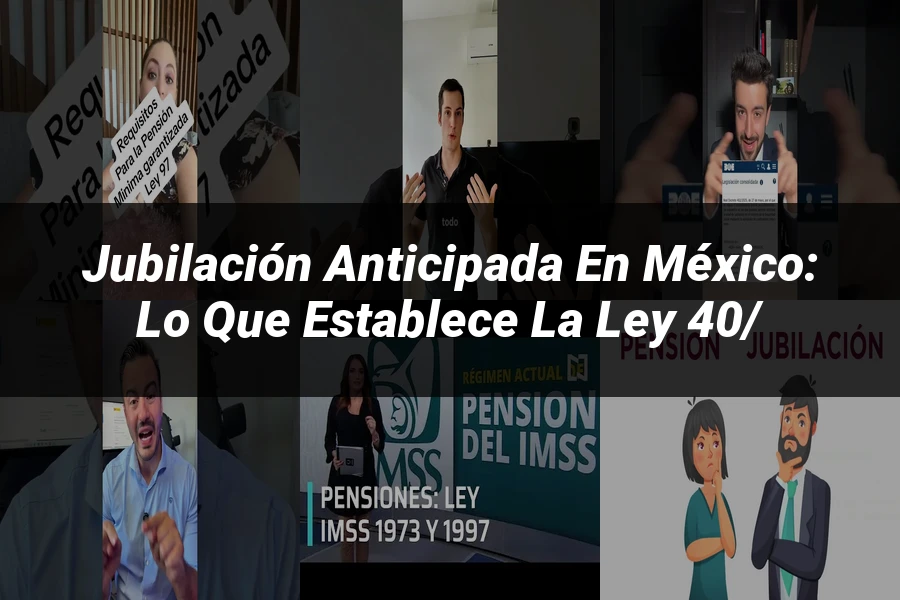 "Jubilación Anticipada en México: Lo que Establece la Ley 40/