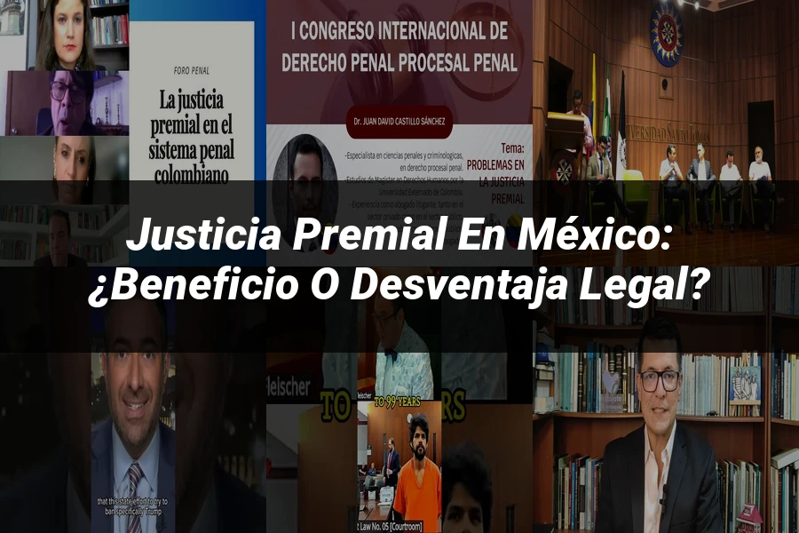 "Justicia premial en México: ¿Beneficio o desventaja legal?"