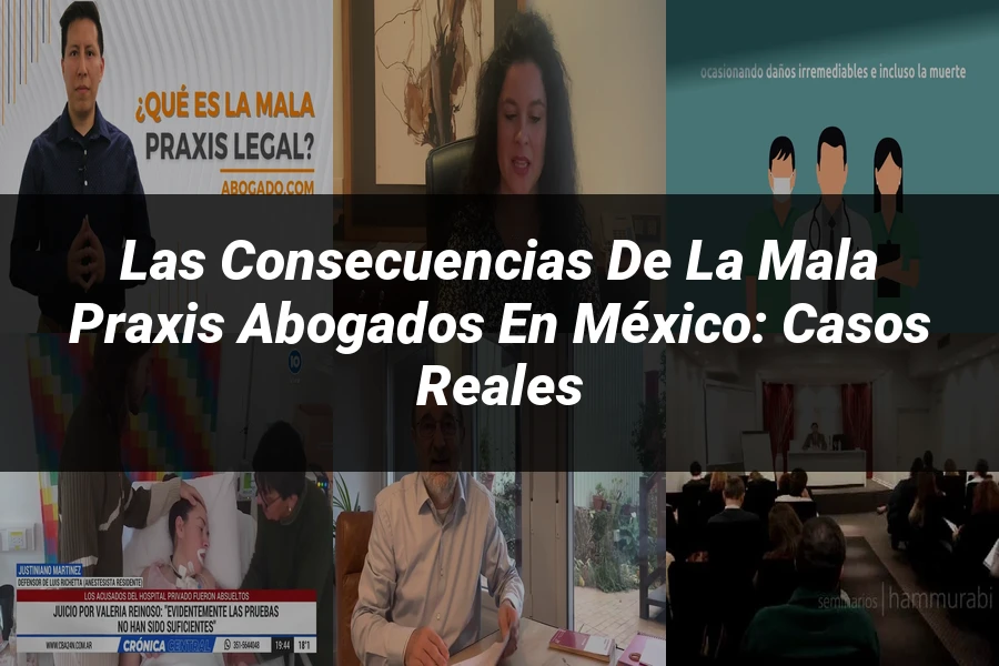 "Las Consecuencias de la Mala Praxis Abogados en México: Casos Reales"