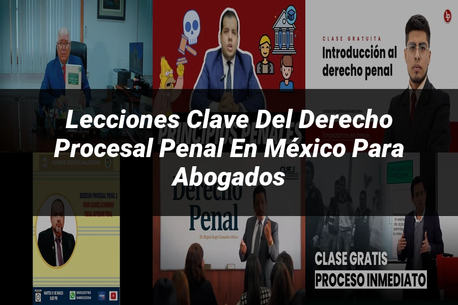 "Lecciones Clave del Derecho Procesal Penal en México para Abogados"
