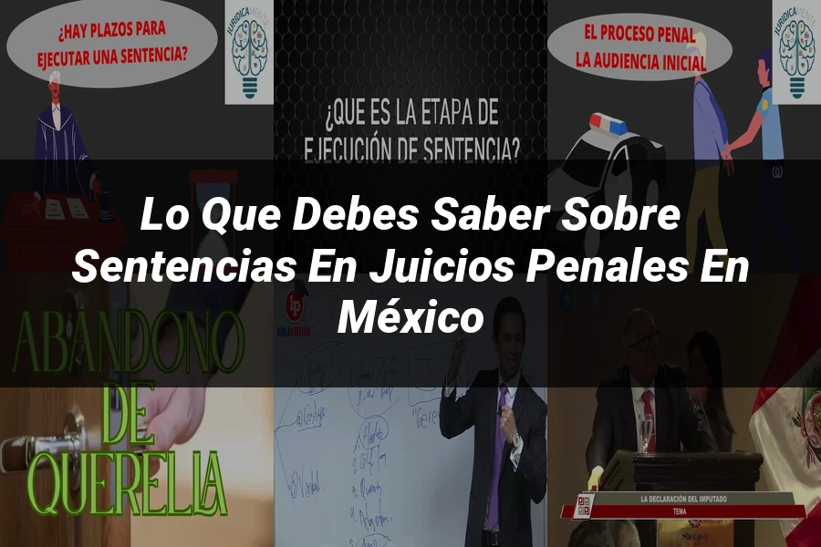 "Lo Que Debes Saber Sobre Sentencias en Juicios Penales en México"