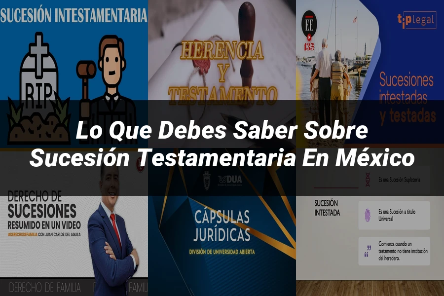 "Lo Que Debes Saber Sobre Sucesión Testamentaria en México"