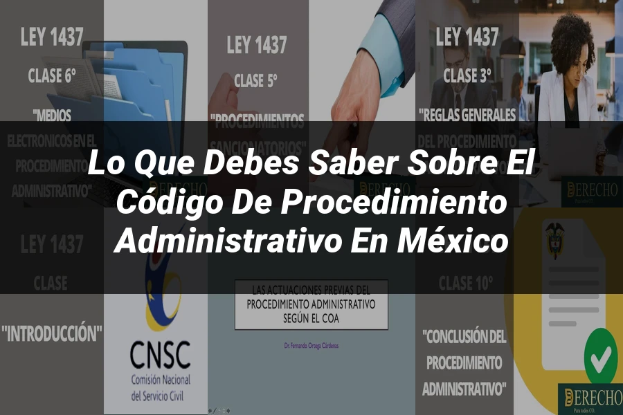 "Lo Que Debes Saber Sobre el Código de Procedimiento Administrativo en México"