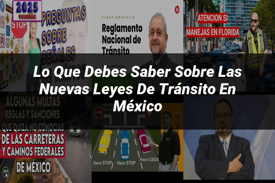 "Lo Que Debes Saber Sobre las Nuevas Leyes de Tránsito en México"