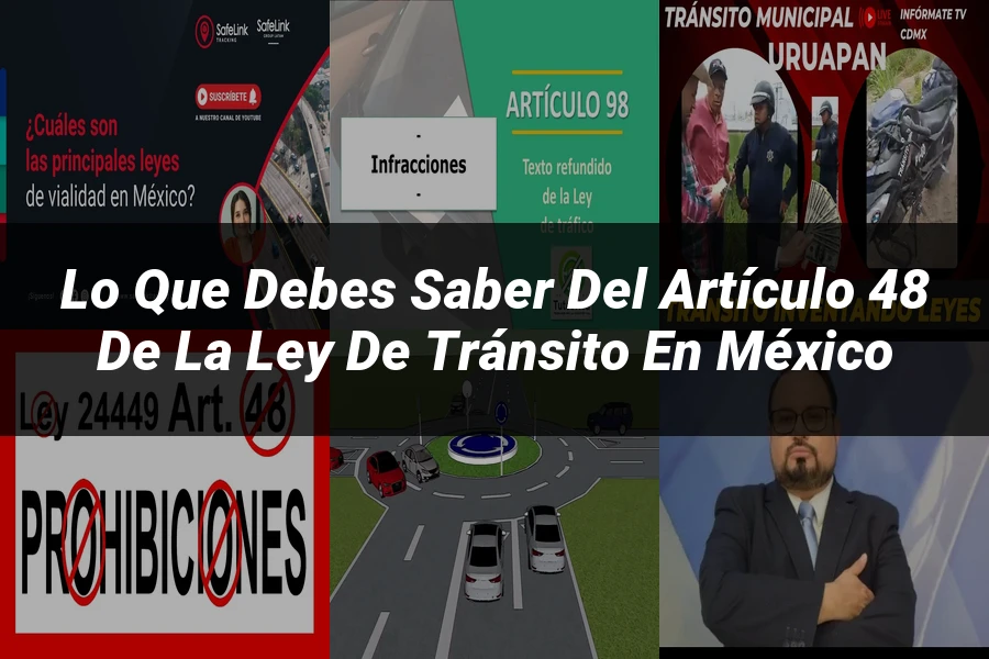 "Lo Que Debes Saber del Artículo 48 de la Ley de Tránsito en México"