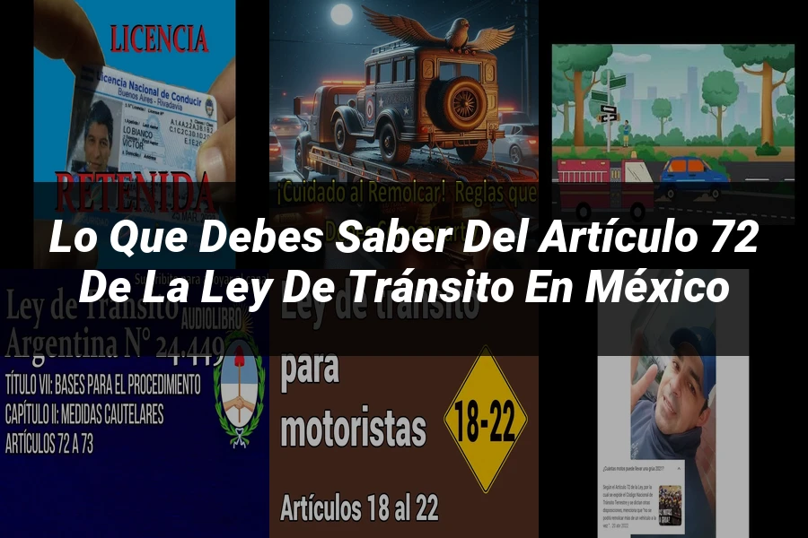 "Lo Que Debes Saber del Artículo 72 de la Ley de Tránsito en México"