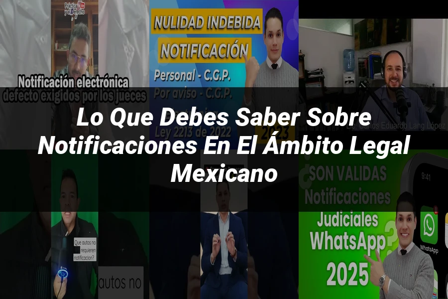 "Lo Que Debes Saber sobre Notificaciones en el Ámbito Legal Mexicano"
