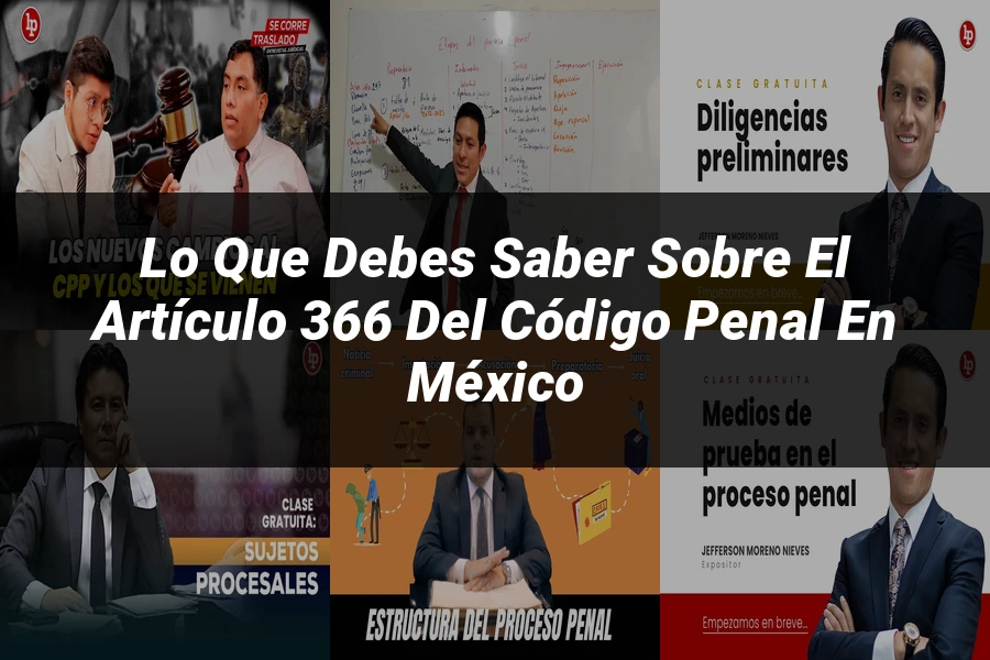 "Lo Que Debes Saber sobre el Artículo 366 del Código Penal en México"