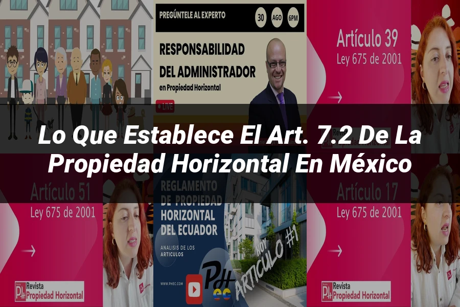 "Lo Que Establece el Art. 7.2 de la Propiedad Horizontal en México"