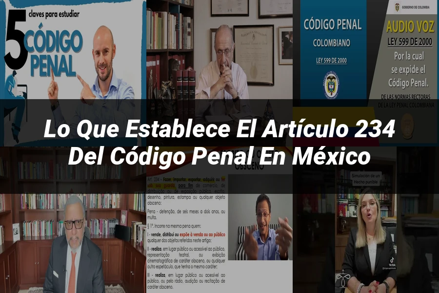 "Lo Que Establece el Artículo 234 del Código Penal en México"
