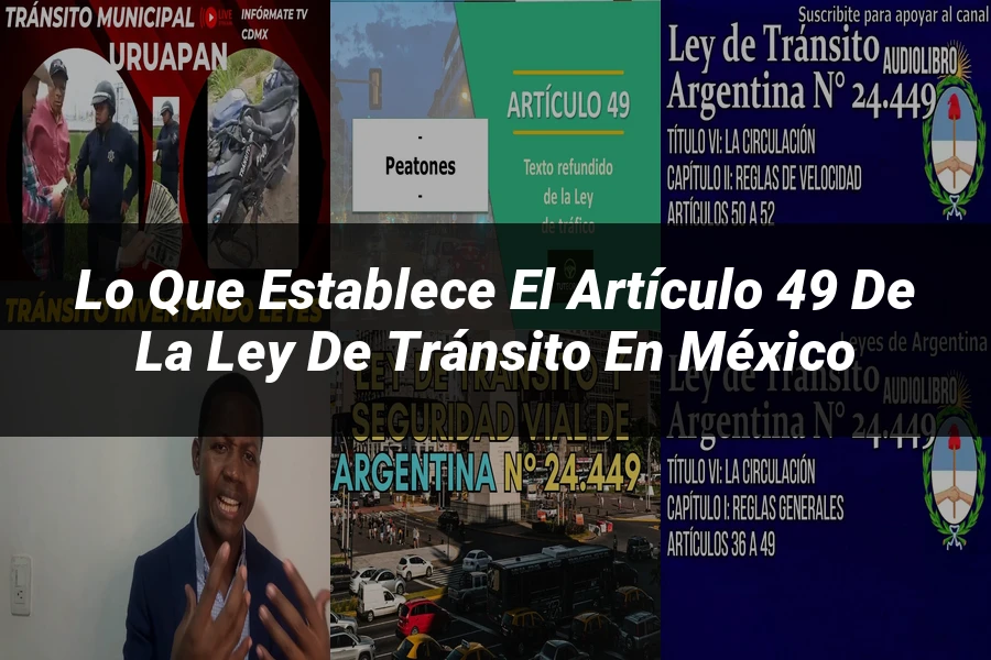 "Lo Que Establece el Artículo 49 de la Ley de Tránsito en México"