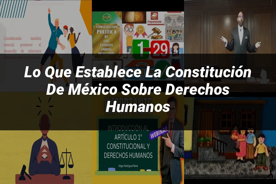 "Lo Que Establece la Constitución de México sobre Derechos Humanos"