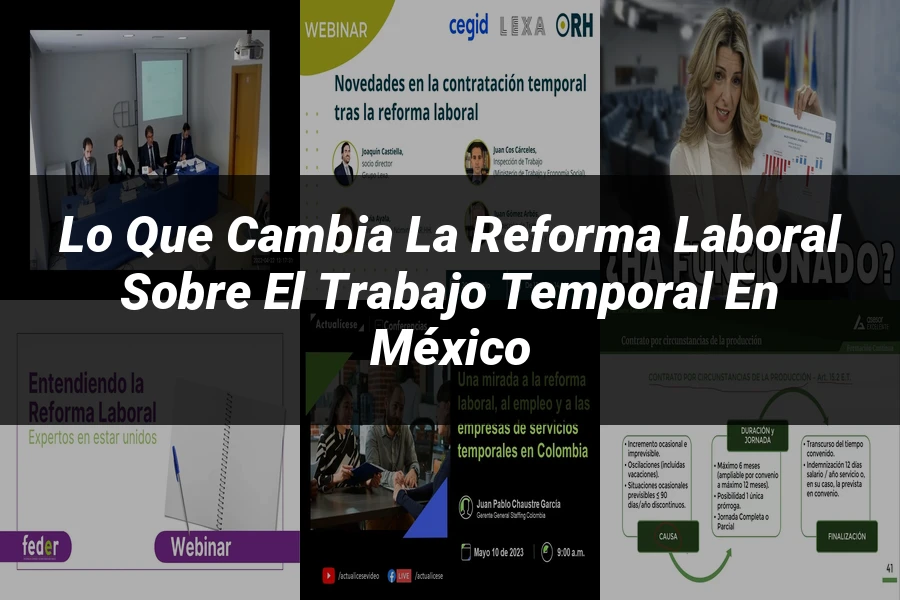 "Lo que Cambia la Reforma Laboral sobre el Trabajo Temporal en México"
