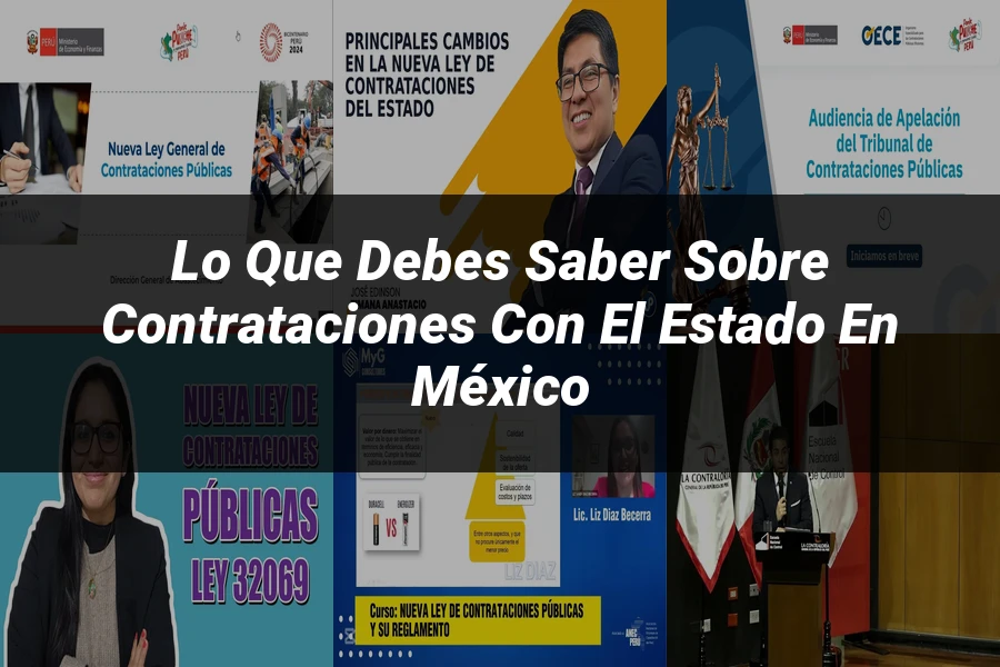 "Lo que Debes Saber sobre Contrataciones con el Estado en México"