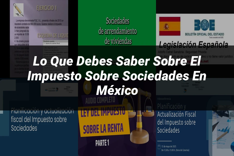 "Lo que Debes Saber sobre el Impuesto sobre Sociedades en México"