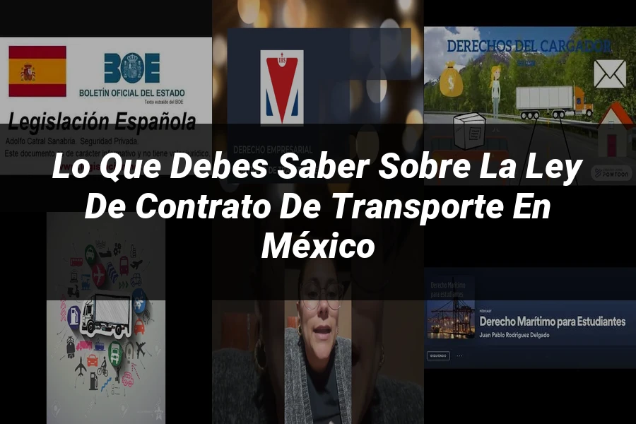 "Lo que Debes Saber sobre la Ley de Contrato de Transporte en México"