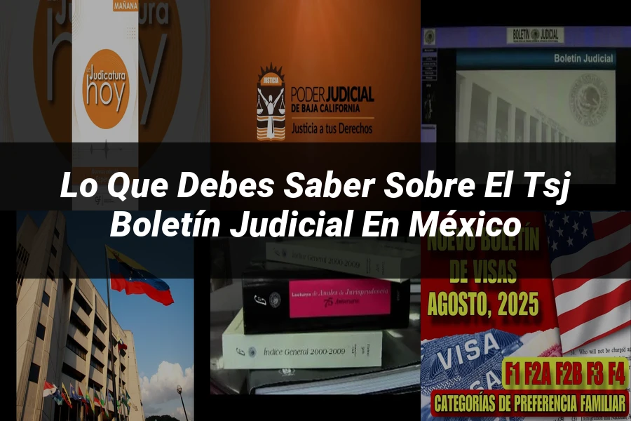 "Lo que debes saber sobre el tsj boletín judicial en México"