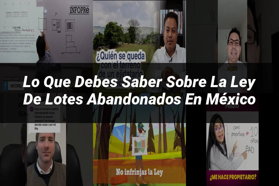 "Lo que debes saber sobre la Ley de Lotes Abandonados en México"