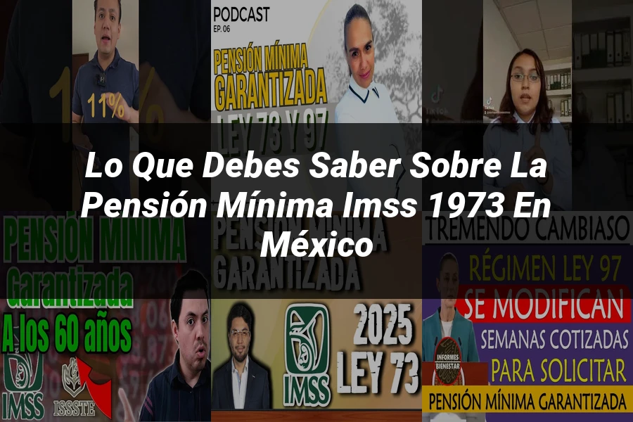 "Lo que debes saber sobre la pensión mínima IMSS 1973 en México"