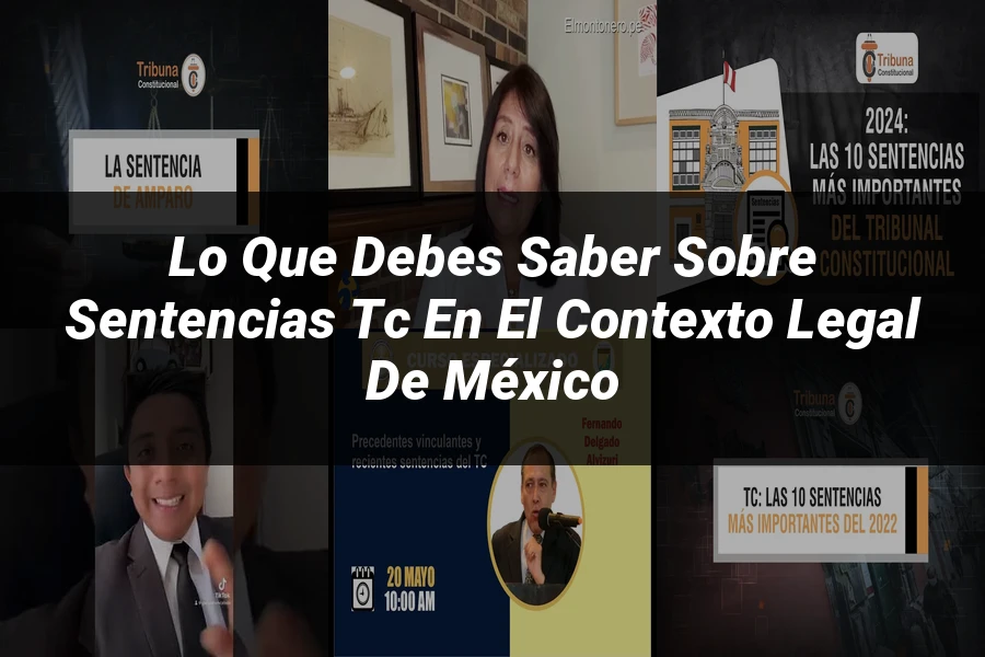 "Lo que debes saber sobre sentencias TC en el contexto legal de México"