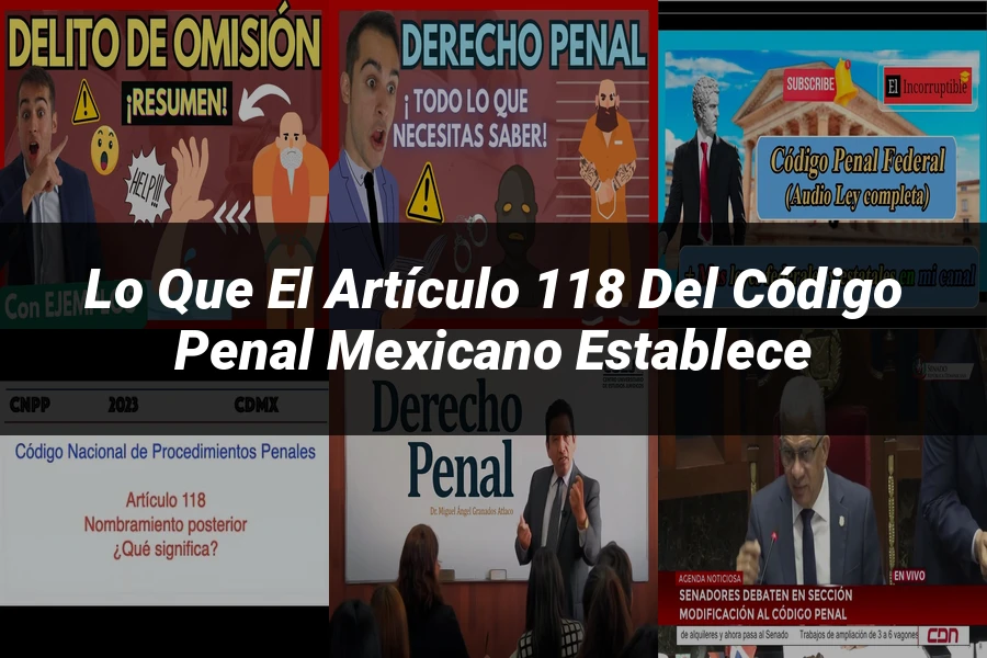 "Lo que el Artículo 118 del Código Penal Mexicano Establece"